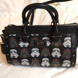 Loungefly black Star Wars Sugar Skull barrel purse